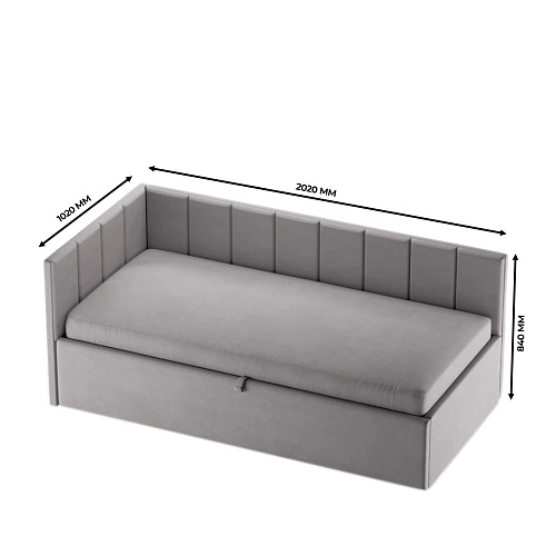 Кровать с подъемным механизмом и ящиком для белья ЛАЙН М1