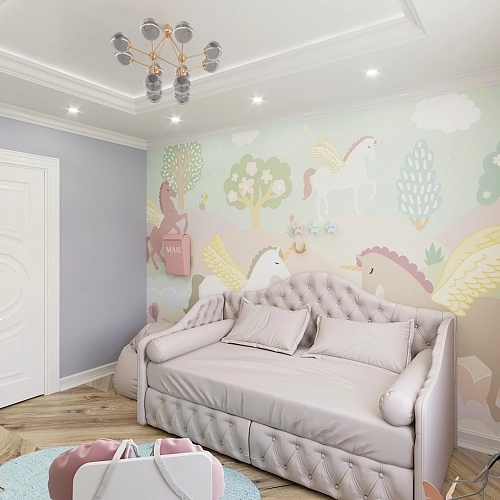 Кровать односпальная мягкая МОНИКА, 90x190