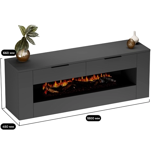 Тумба ТВ напольная с электрокамином LG551.450L/R