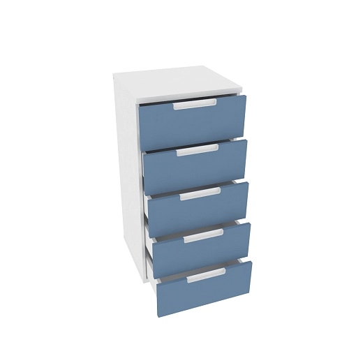 Высокий комод 5 ящиков, фасады в эмали LE705