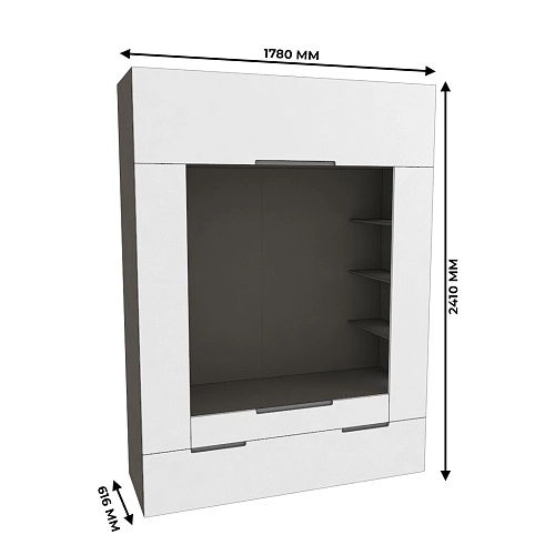 Секция для ТV с подсветкой, фасады в эмали LE406.60