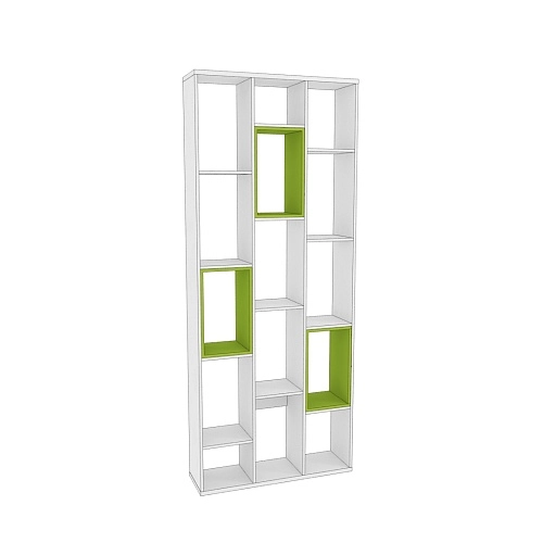 Стеллаж перегородка со вставками L238