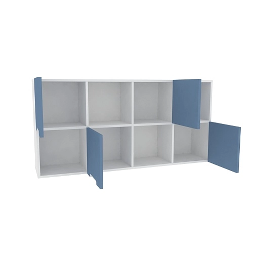 Антресоль над столом, фасады в эмали LE309