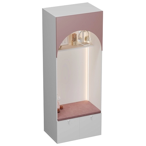 Секция с нишей с ящиками, с мягким сидением и подсветкой LG434.60