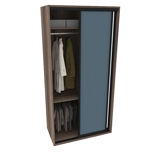 Шкаф-купе ХG120.60-1, профиль INTEGRO, фасад МДФ/зеркало серебро