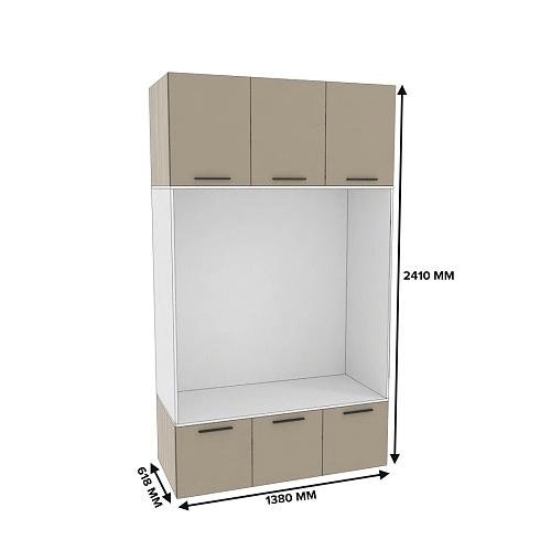 Шкаф с нишей и сидушкой L412.60