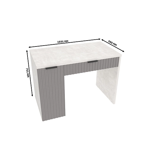 Cтол письменный с тумбой с фрезерованными фасадами LE717 L/R