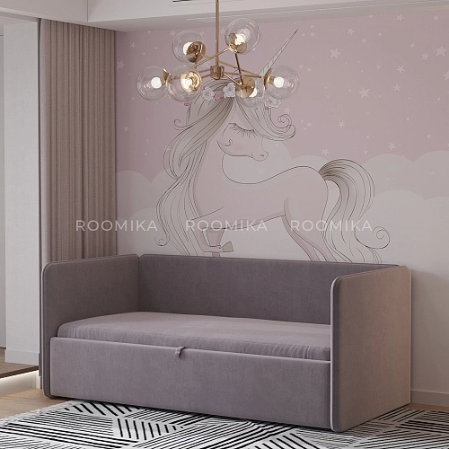 Кровать с подъемным механизмом и ящиком для белья РУБИ 1