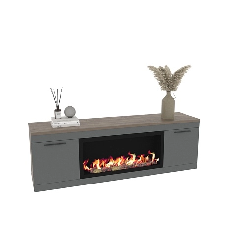 Тумба ТВ навесная с электрокамином L545.451