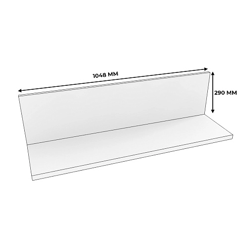 Полка навесная с задней стенкой E103