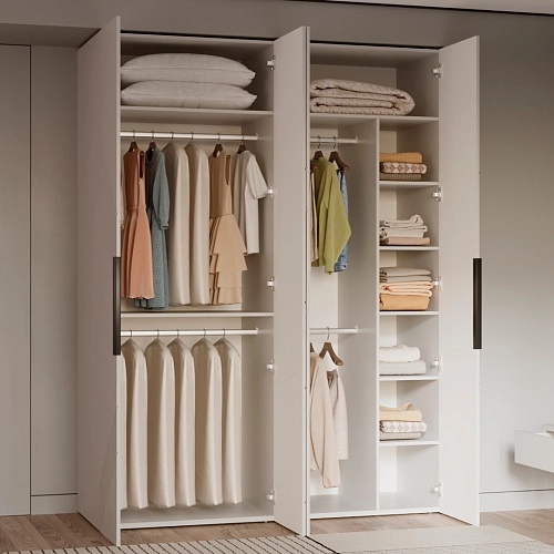 Шкаф 2 дверный, фрезерованные фасады в эмали LE210.60-4