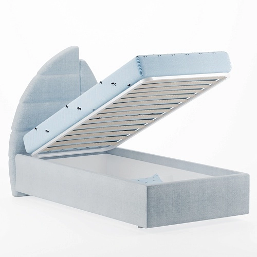 Кровать односпальная мягкая ПАРУС с подъемным механизмом, 90х200