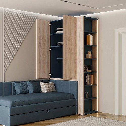 Шкаф двухдверный с фальш стенкой L212