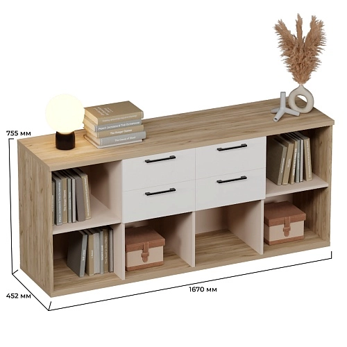 Cтеллаж для игрушек с ящиками L405