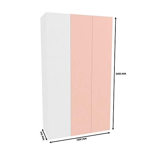 Шкаф со складными дверьми и фальш панелью, фасады в эмали LE206 L/R