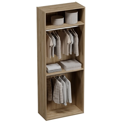 Шкаф двухдверный узкий, фрезерованные фасады в эмали LE210.44-1