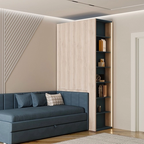 Шкаф двухдверный с фальш стенкой L212