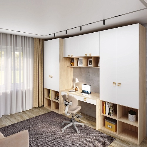 Рабочая зона со шкафом для школьника Лацио