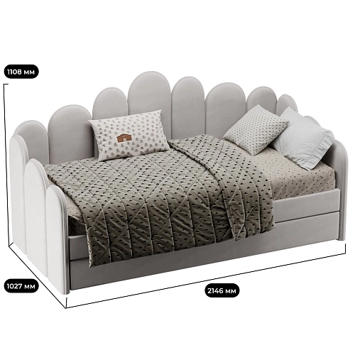 Мягкая кровать-диван ШЕЛЛ, 90x190