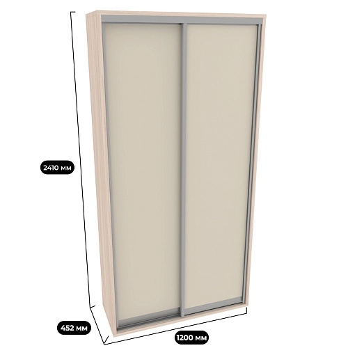 Шкаф-купе ХG120.45-3, профиль INTEGRO, фасад МДФ