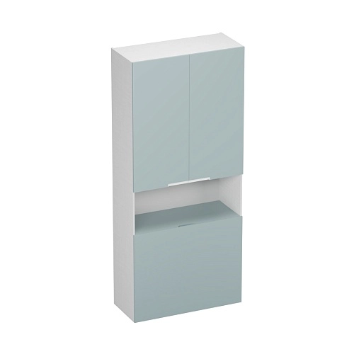 Шкаф двухдверный с фальш стенкой, фасады в эмали LE212.1