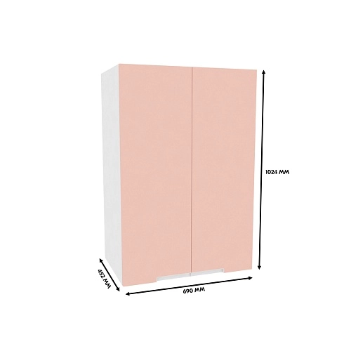 Антресоль двудверная, фасады в эмали LE339.44