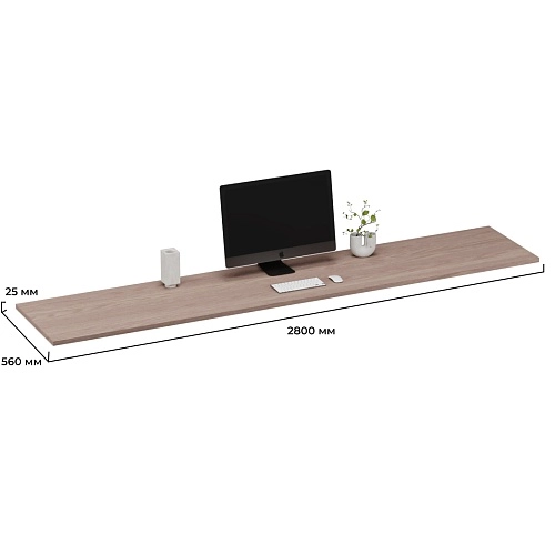Столешница прямая E713 нестандарт, 2800х560х25
