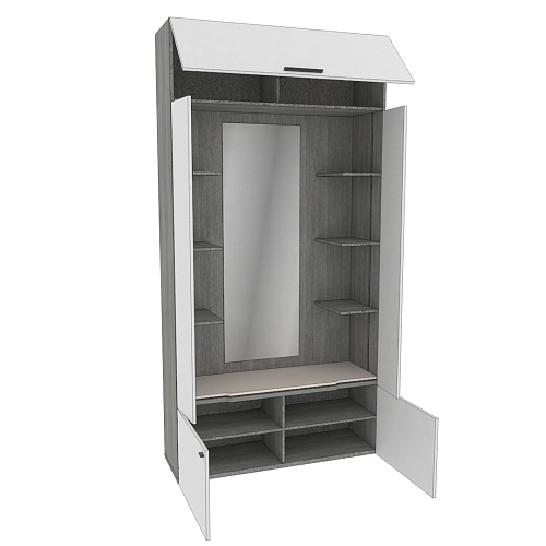 Секция с зеркалом и полками LG-408