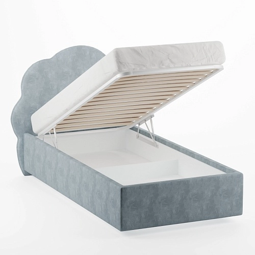 Кровать односпальная мягкая ОБЛАКО с подъемным механизмом, 90x190