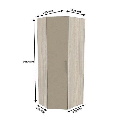 Шкаф угловой разносторонний L218 L/R