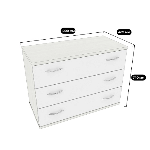 Комод прямой 3 ящика P733