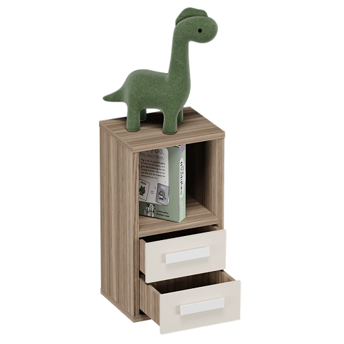 Cтеллаж сквозной книжный  с ящиками E802