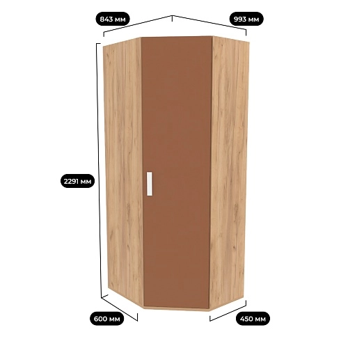 Шкаф угловой 846*846мм E218.1