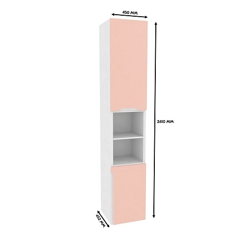 Шкаф  однодверный с нишей, фасады в эмали LE226