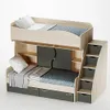 Кровать двухъярусная с лестницей комодом P904, 90x200