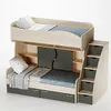 Кровать двухъярусная с лестницей комодом P904, 90x200