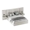 Кровать двуспальная мягкая ХИЛТОН с подъемным механизмом, мягкими панелями и тумбами, 160x200