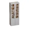 Шкаф книжный со стеклом, фасады в эмали с подсветкой LE214S