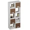 Стеллаж сквозной книжный на 10 ниш с ящиками с фасадами E810