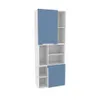Шкаф книжный с нишей, фасады в эмали LE227 L/R