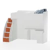 Кровать-чердак с рабочей зоной и лестницей P907, 90x200