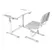Комплект парта + стул трансформеры OLEA Grey Cubby