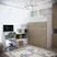 Кровать-чердак со встроенным столом, тумбой и шкафом L920, 90x190 L/R