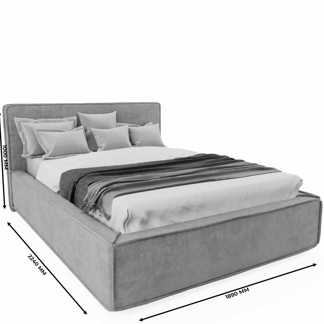 Кровать двуспальная мягкая OSTIN  с подъемным механизмом, 160x200