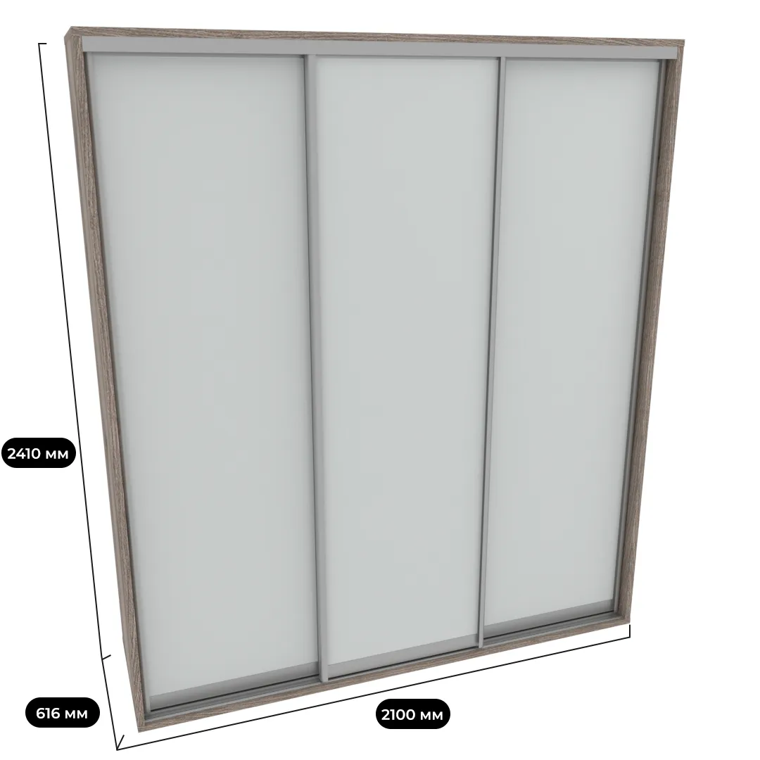 Шкаф-купе ХG210.60-3, профиль INTEGRO, фасад МДФ