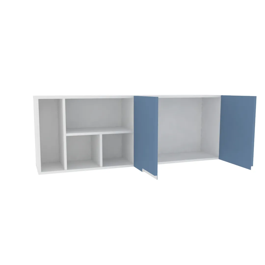 Антресоль над столом, фасады в эмали LE310 L/R