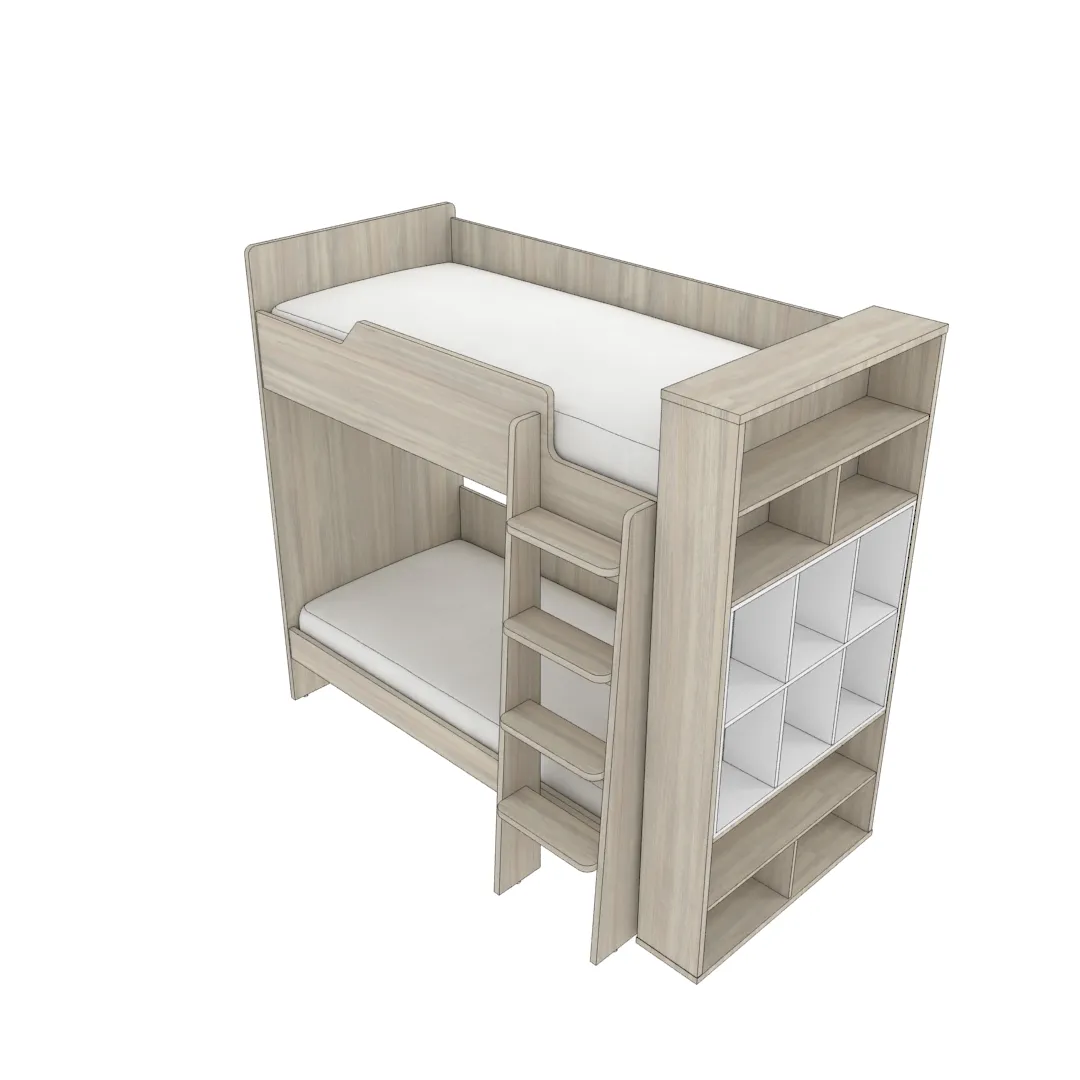 Кровать двухъярусная L908, 90x190 L/R