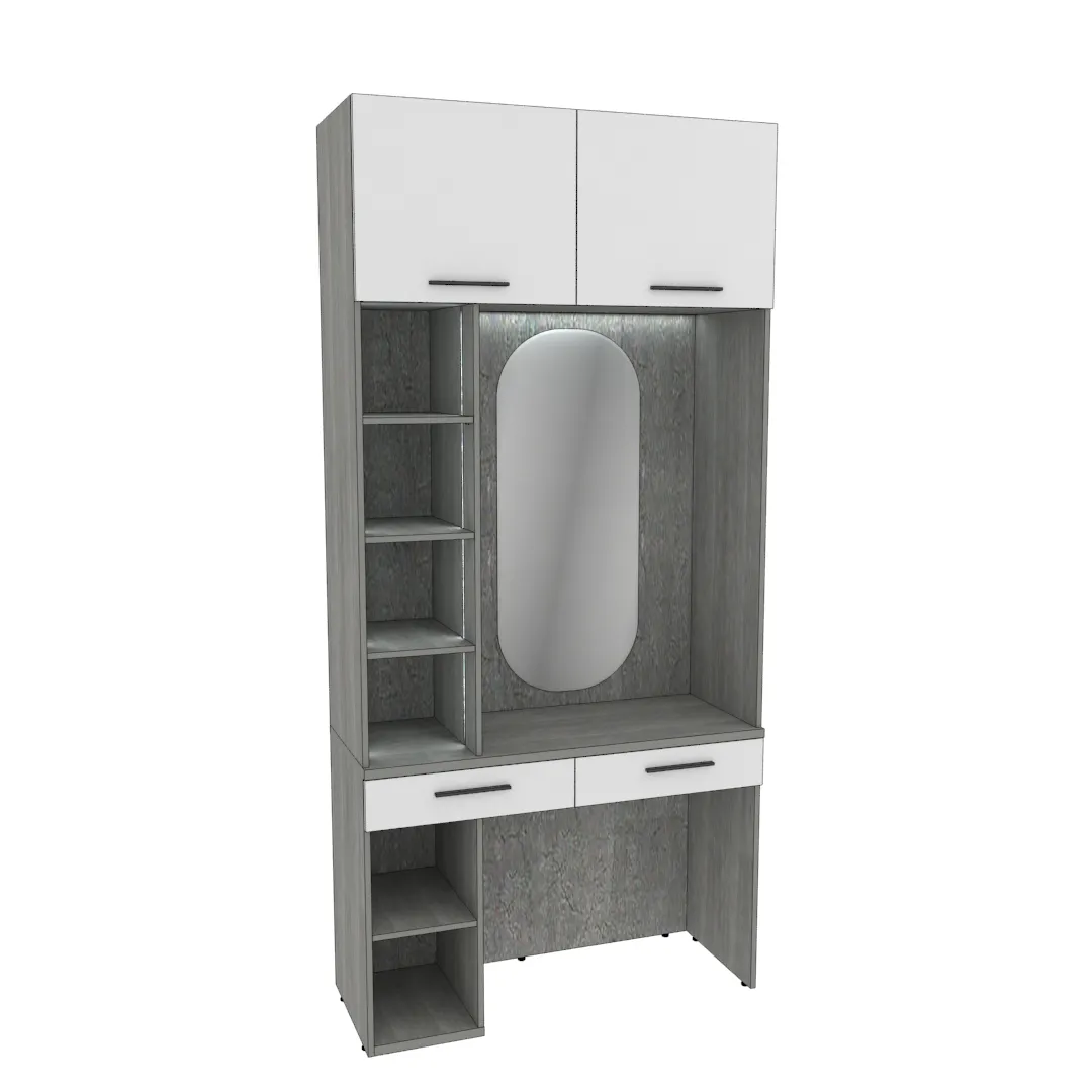 Столик туалетный с антресолью и стеллажом с подсветкой LG414.44