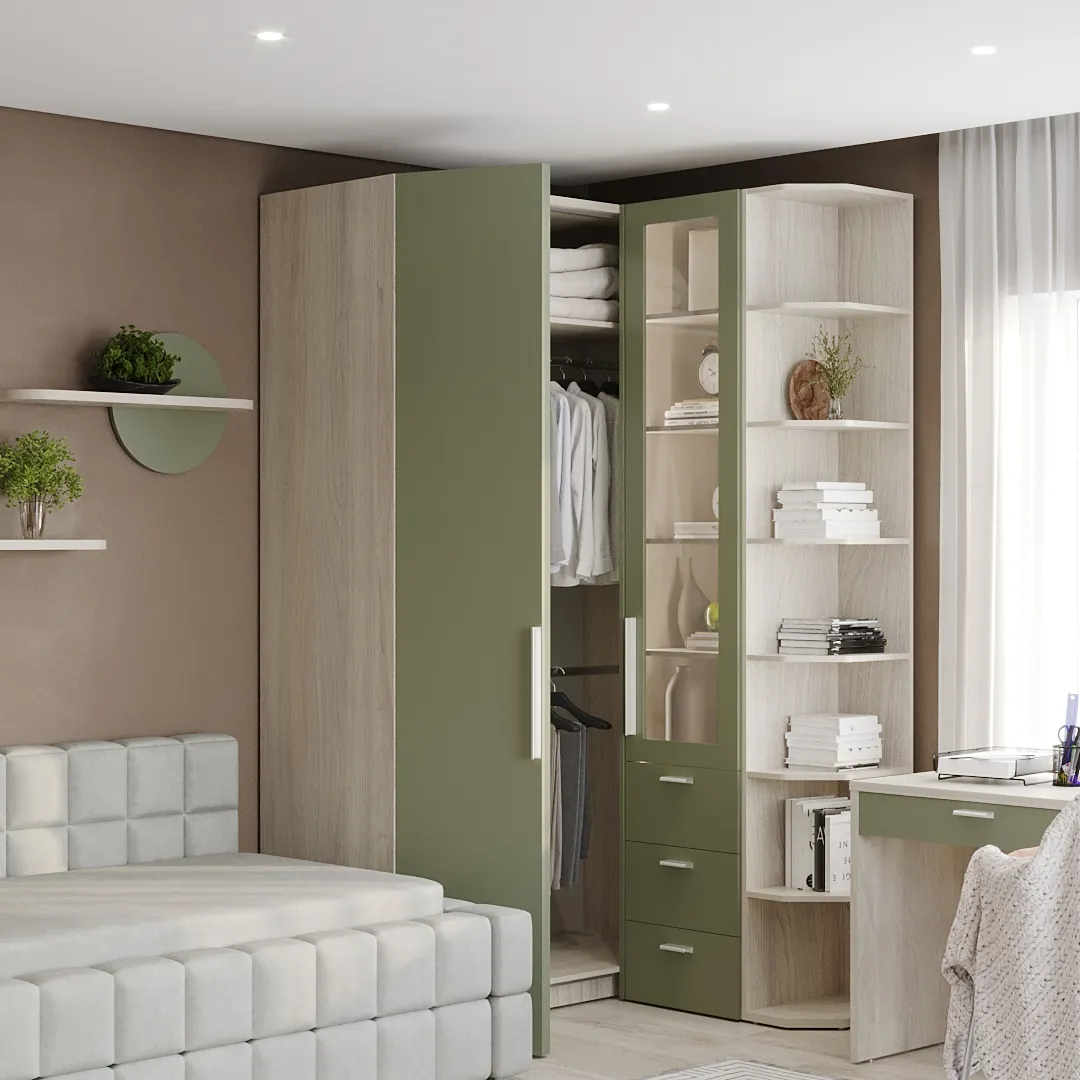 Шкаф со складными дверьми и фальш панелью LG206 L/R