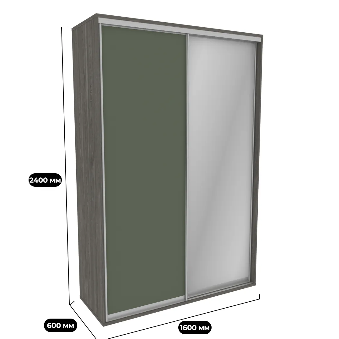 Шкаф-купе U160 тип 1 МДФ/зеркало
